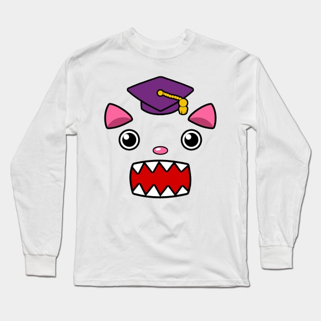 Grad Cat Long Sleeve T-Shirt by Thedustyphoenix